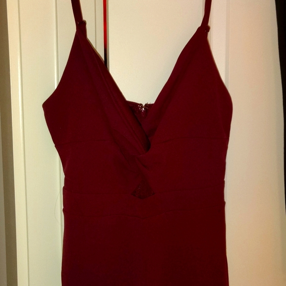 Audrey Parks Pants - Audrey Parks Francheska Burgundy Romper Small